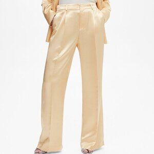 Flowy Satin Palazzo Pants Sz 8 Mango NWT